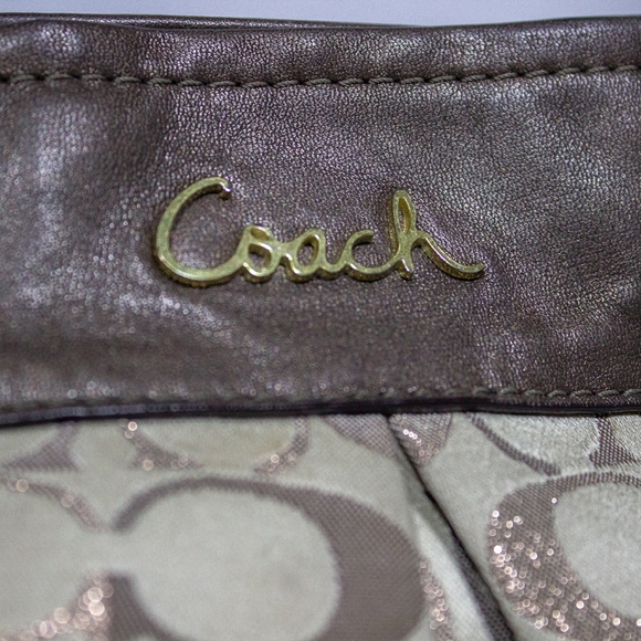 Coach Ashley 3 Color Metallic Signature Hobo - Picture 4 of 6